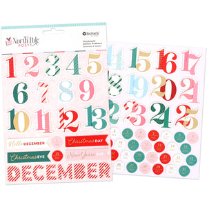 North Pole Post | Chipboard Advent Numbers (2 Sheets)