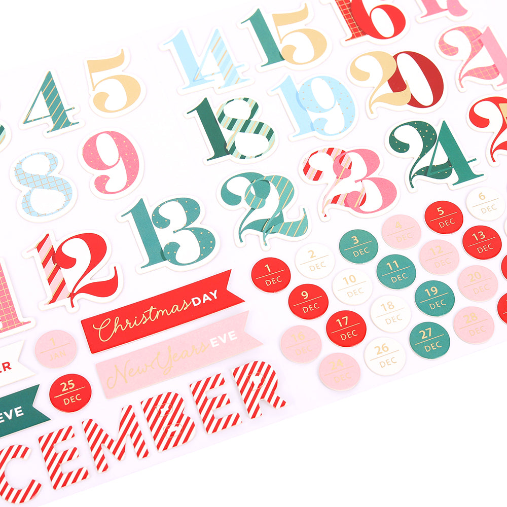 North Pole Post | Chipboard Advent Numbers (2 Sheets)