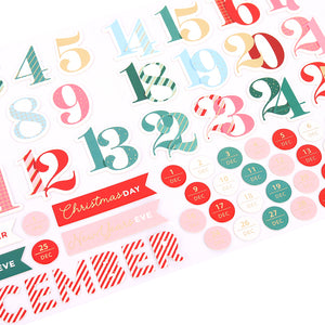 North Pole Post | Chipboard Advent Numbers (2 Sheets)