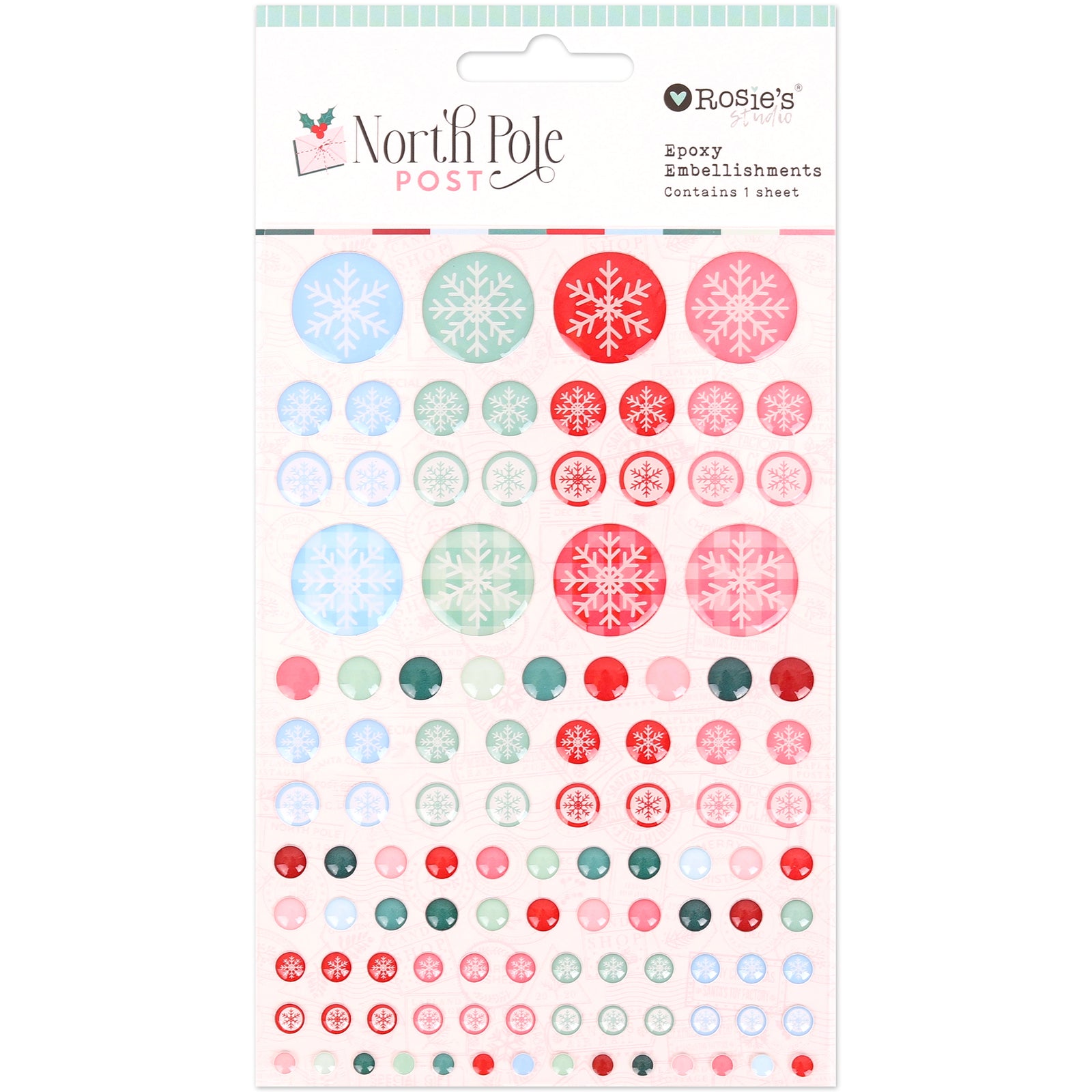 North Pole Post | Epoxy Embellishments (110 pcs)
