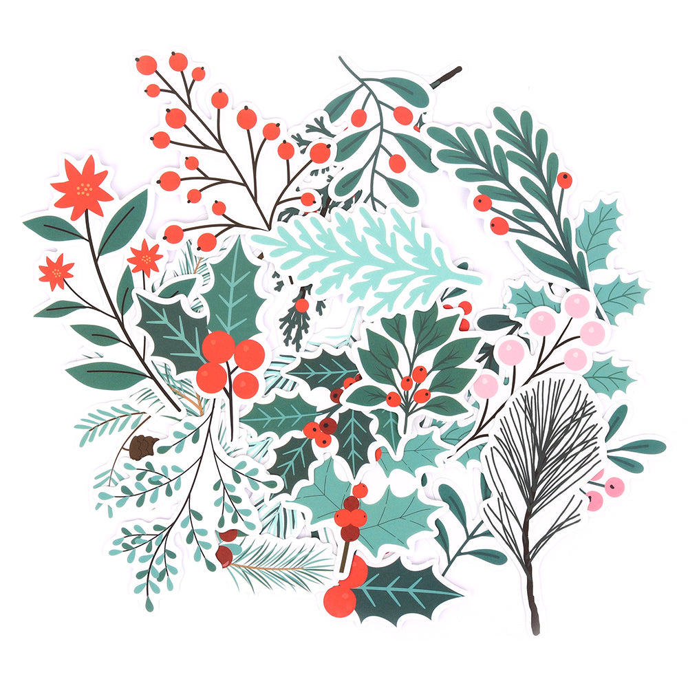 North Pole Post | Clear Foliage Stickers (24 pcs)