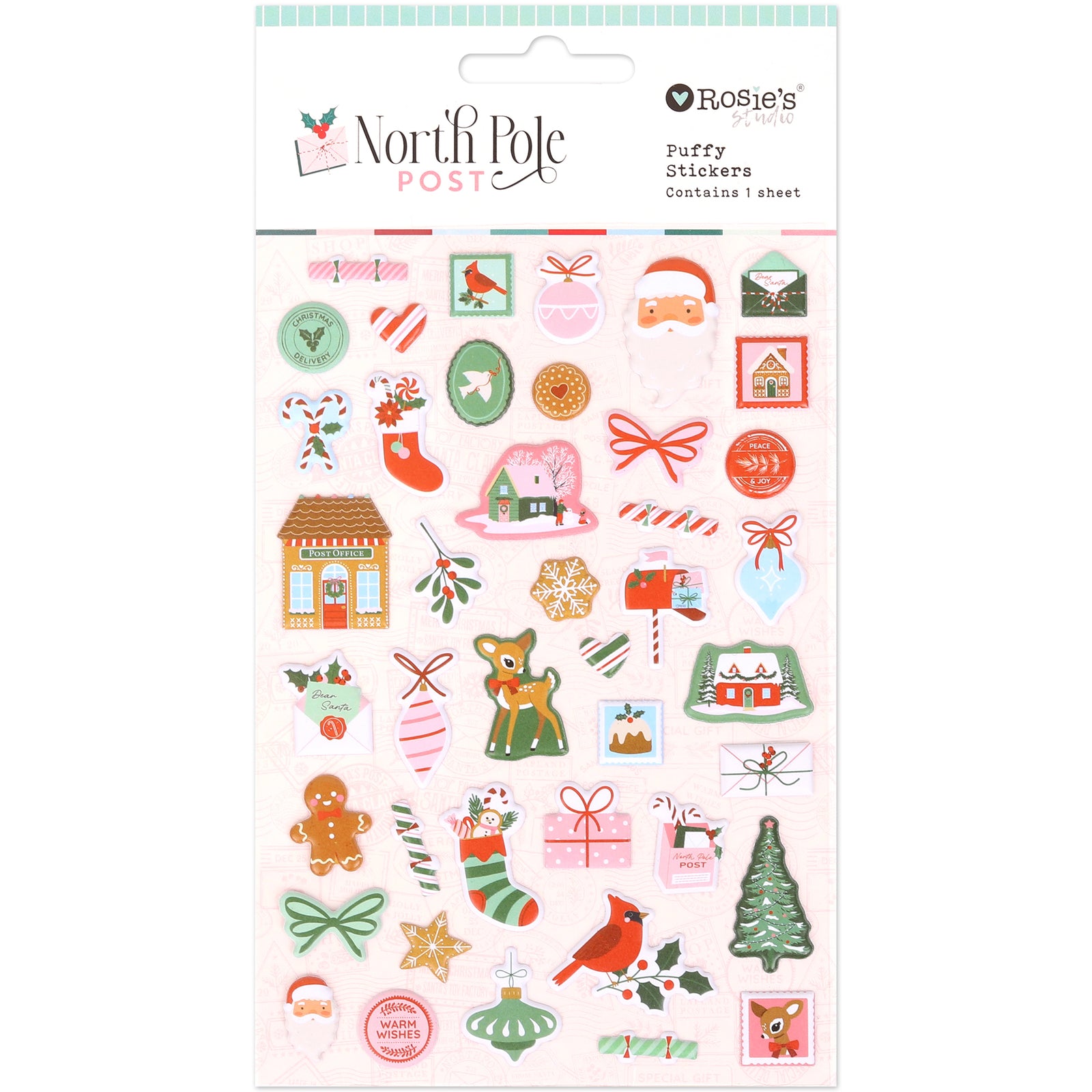 North Pole Post | Puffy Motif Stickers (40 pcs)