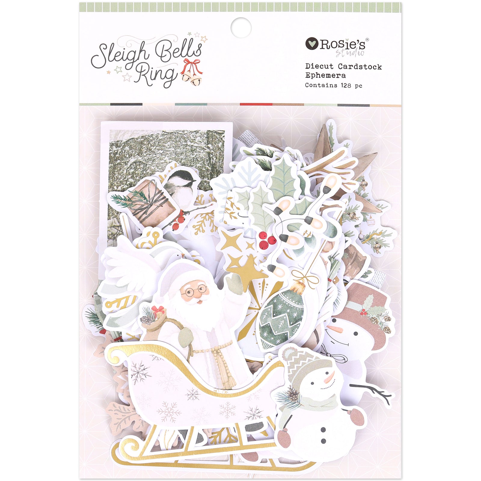 Sleigh Bells Ring | Diecut Cardstock Ephemera (128 pcs)
