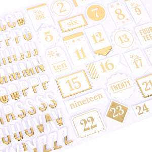 Sleigh Bells Ring | Foam Alphabet & Number Stickers (2 Sheets)