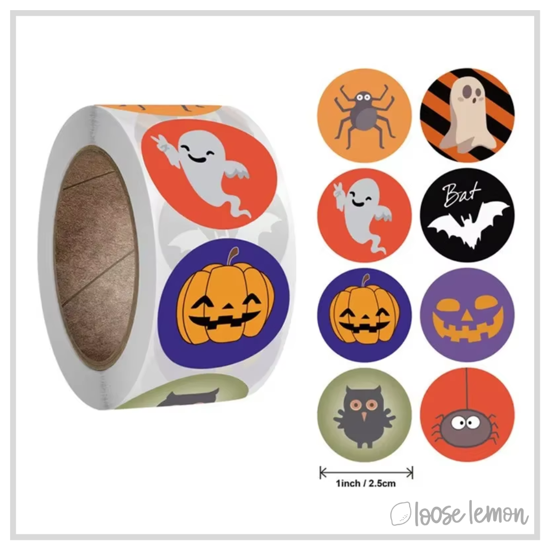 100 Halloween Icons 1" Stickers/Seals