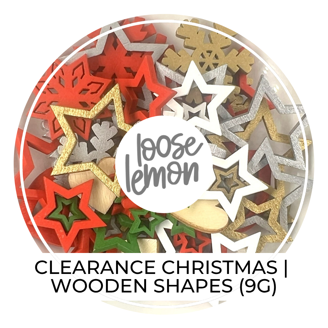 CLEARANCE CHRISTMAS |  WOODEN SHAPES (9G)