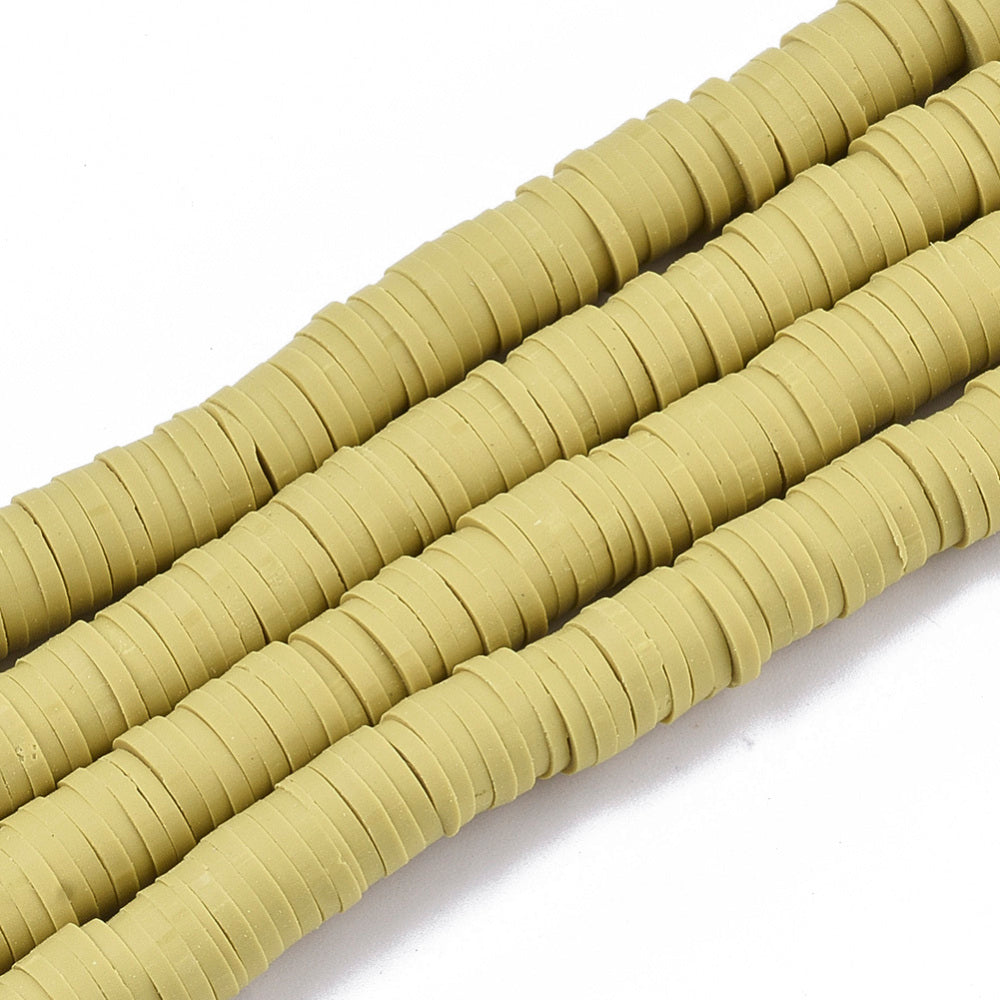 CLEARANCE 6mm Flat Beads | Pale Olive