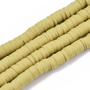 CLEARANCE 6mm Flat Beads | Pale Olive