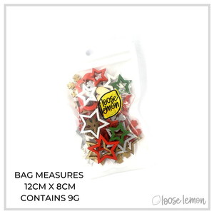 CLEARANCE CHRISTMAS |  WOODEN SHAPES (9G)