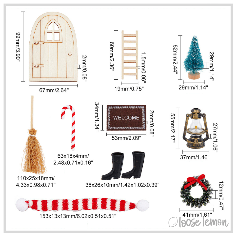 CHRISTMAS MINIATURE SET X 10 PCS
