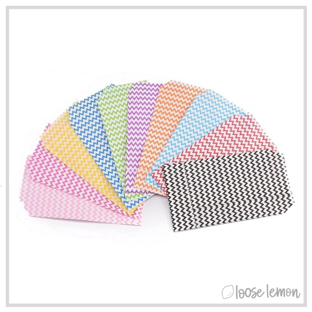 Chevron Mini Bags x 45 | 9 Colours