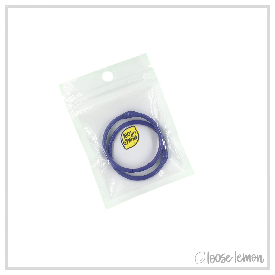 45mm Book Rings x 2 | Purple