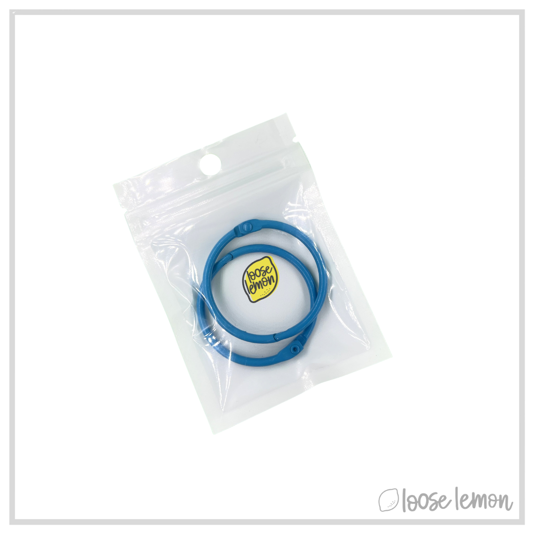45mm Book Rings x 2 | Blue