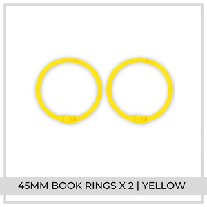 45mm Book Rings x 2 | Yellow