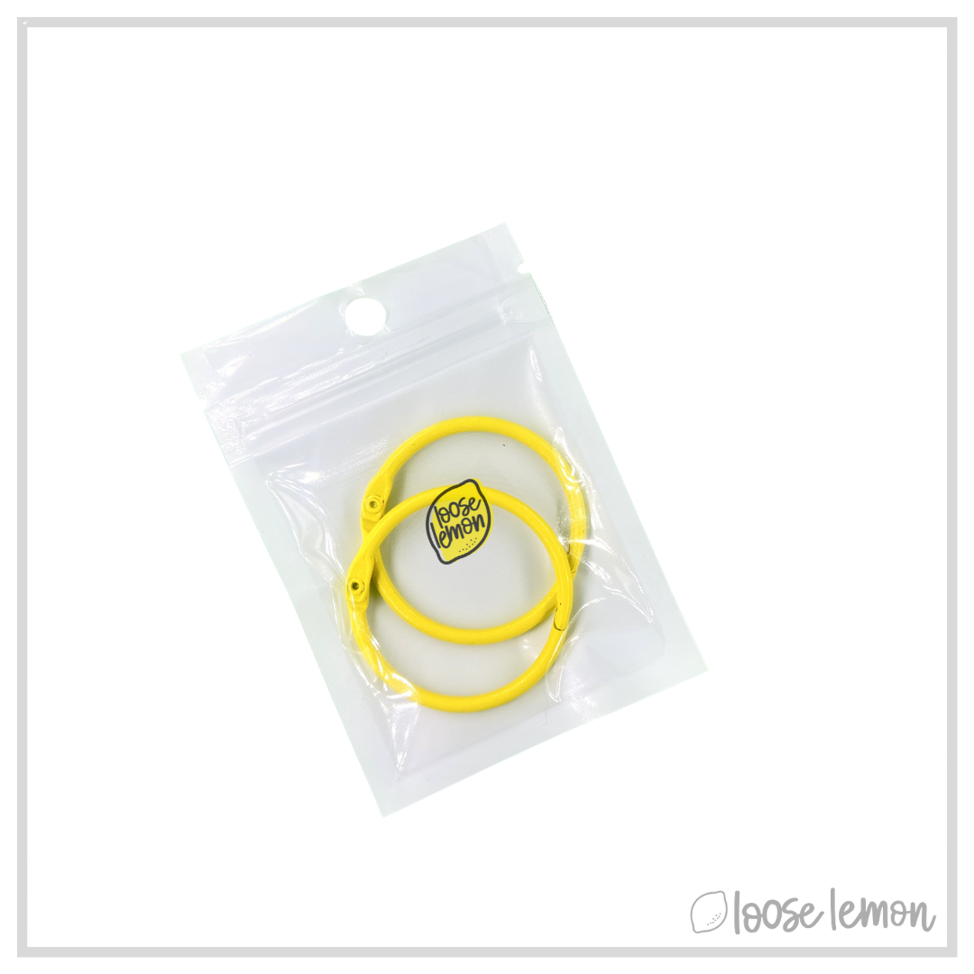 45mm Book Rings x 2 | Yellow