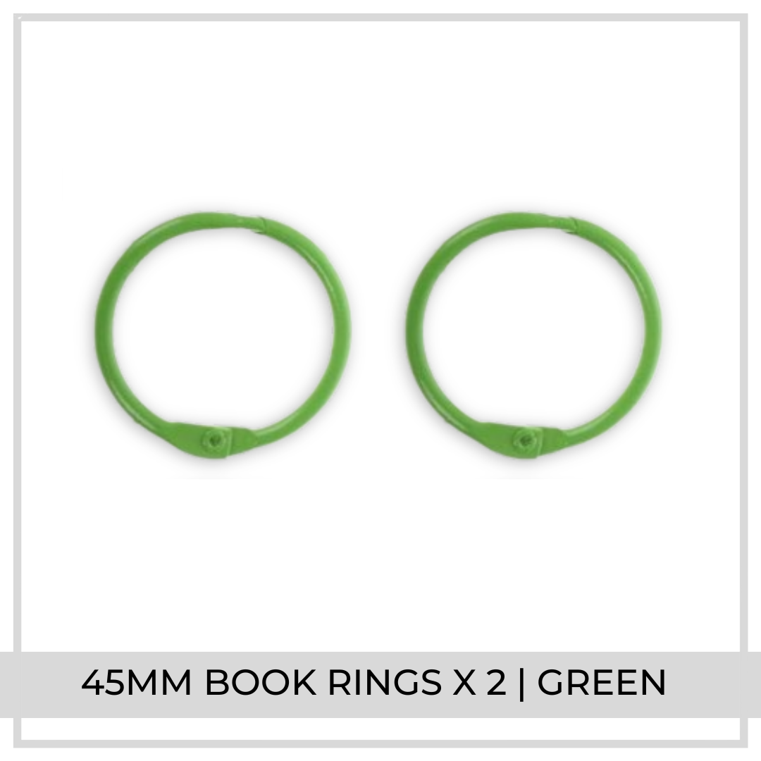 45mm Book Rings x 2 | Green