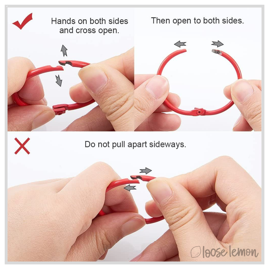 45mm Book Rings x 2 | Blue