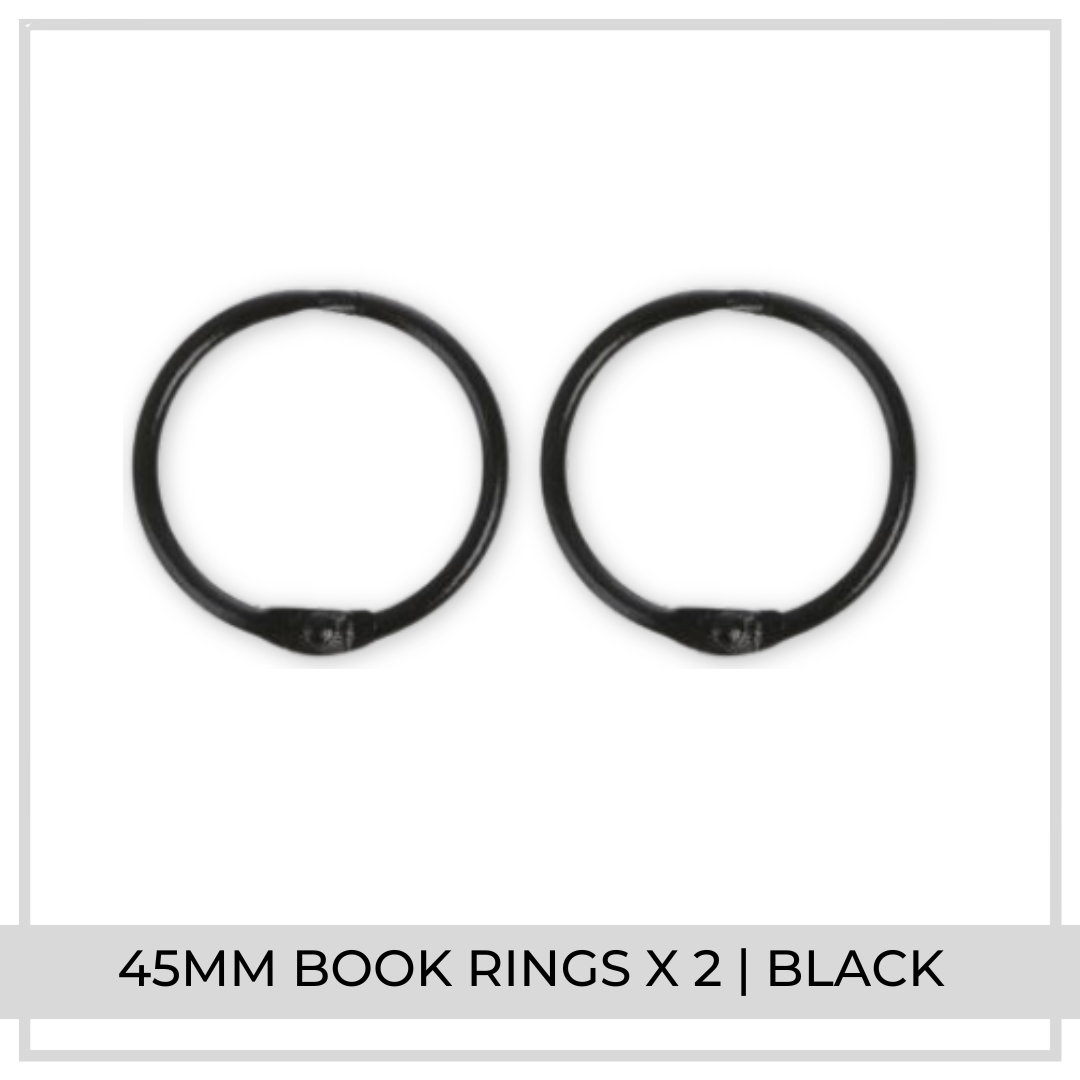 45mm Book Rings x 2 | Black