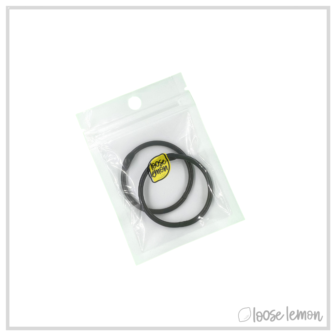 45mm Book Rings x 2 | Black