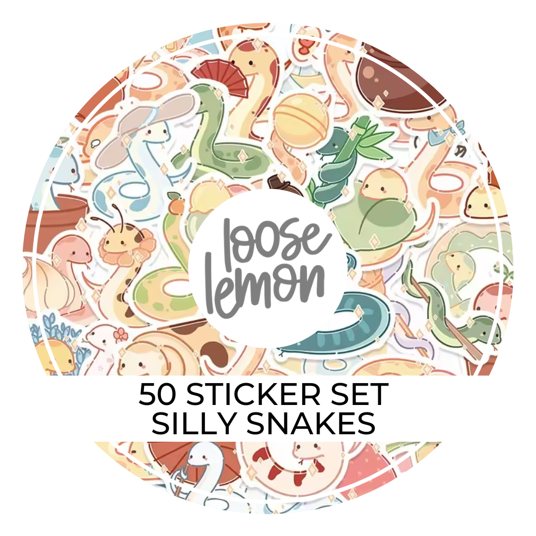 50 Sticker Set | Silly Snakes