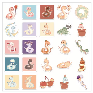 50 Sticker Set | Silly Snakes