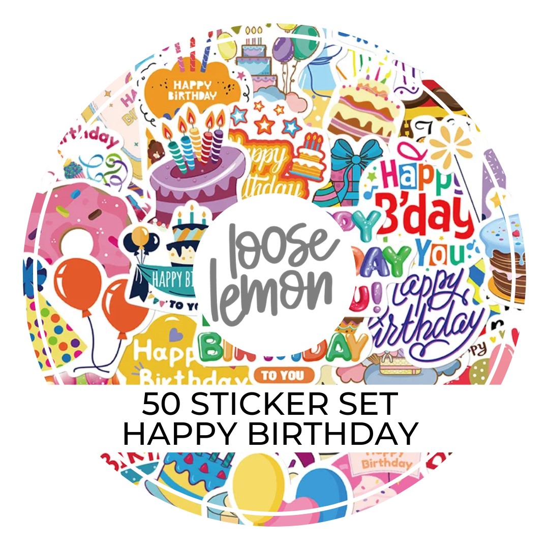 50 Sticker Set | Happy Birthday