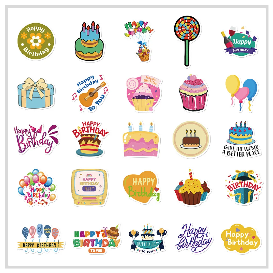 50 Sticker Set | Happy Birthday