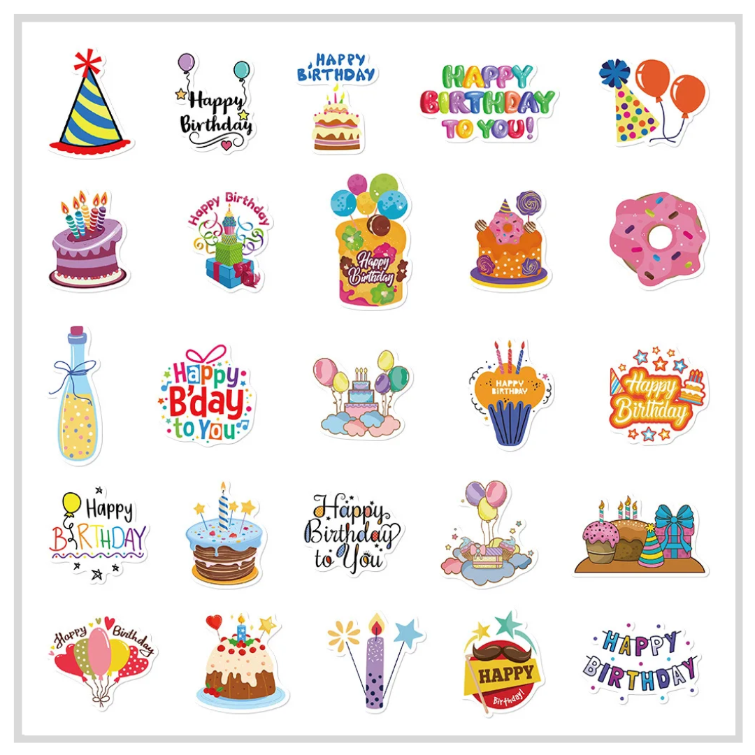 50 Sticker Set | Happy Birthday