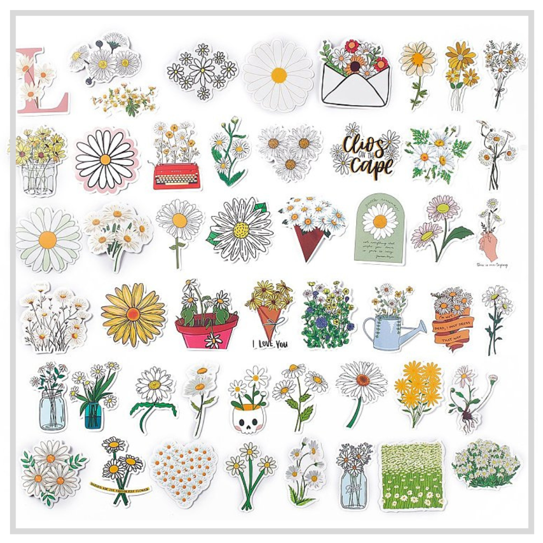 50 Sticker Set | Darling Daisies