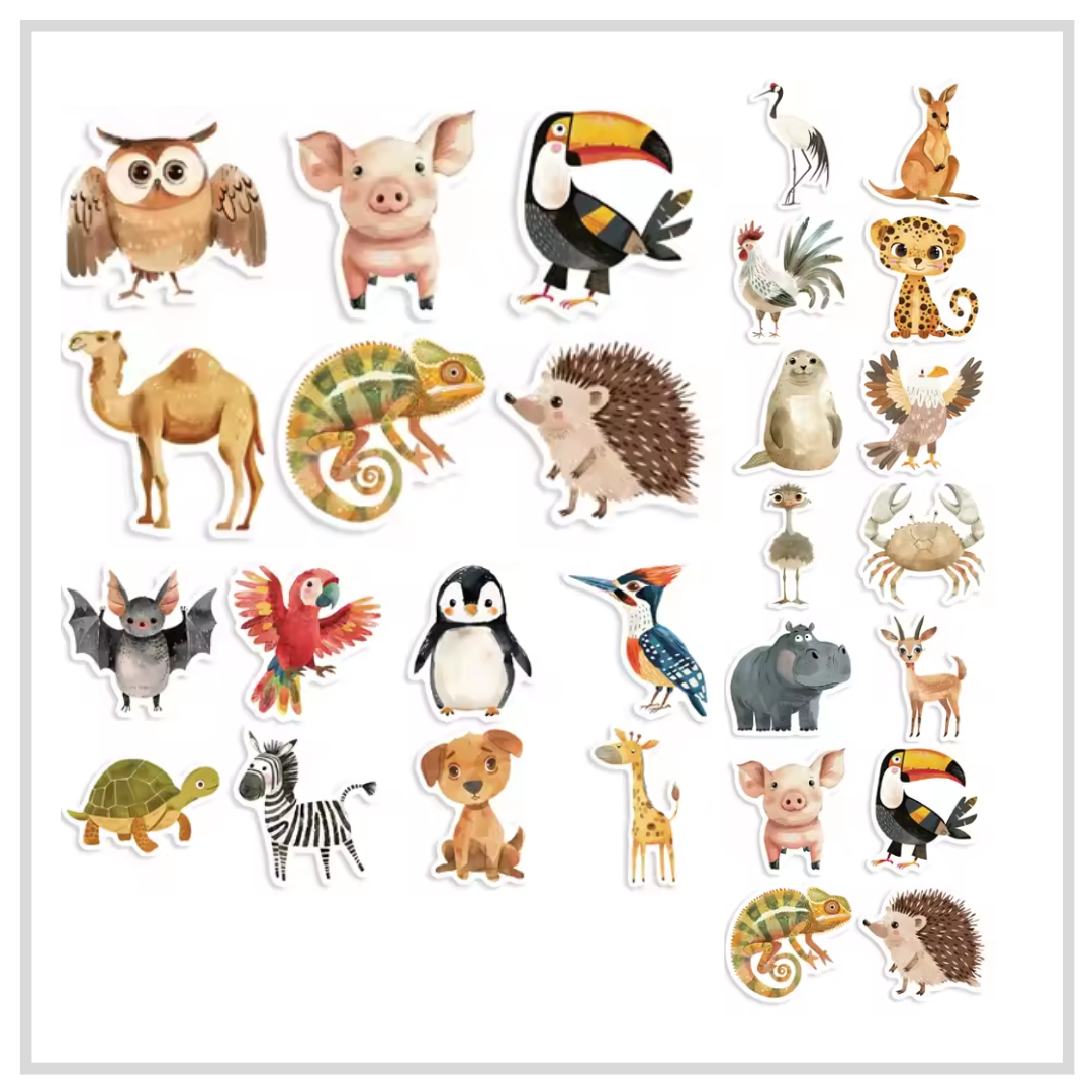 50 Sticker Set | Animal Kingdom