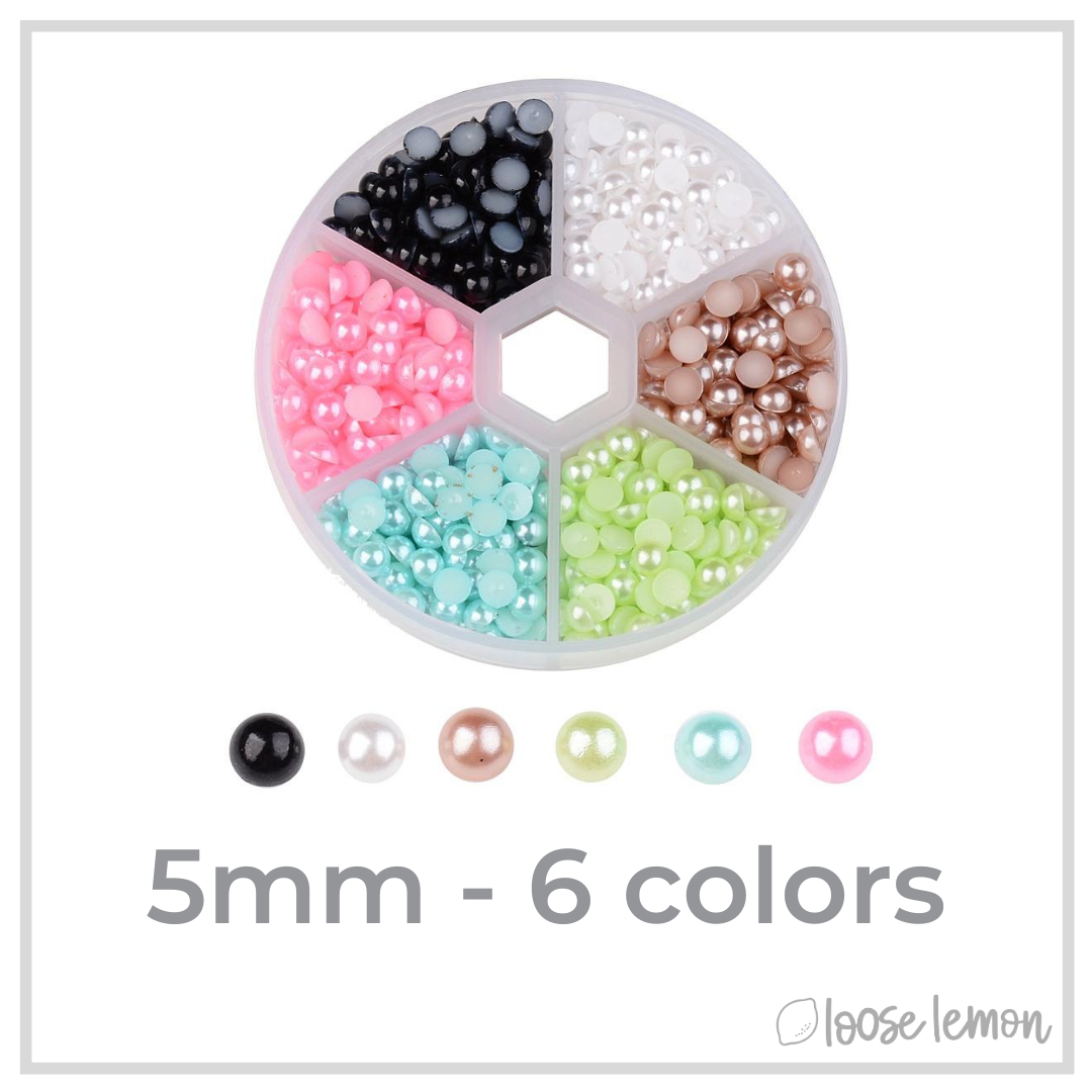5mm Pearls Box | 6 Colors (1000 pieces)