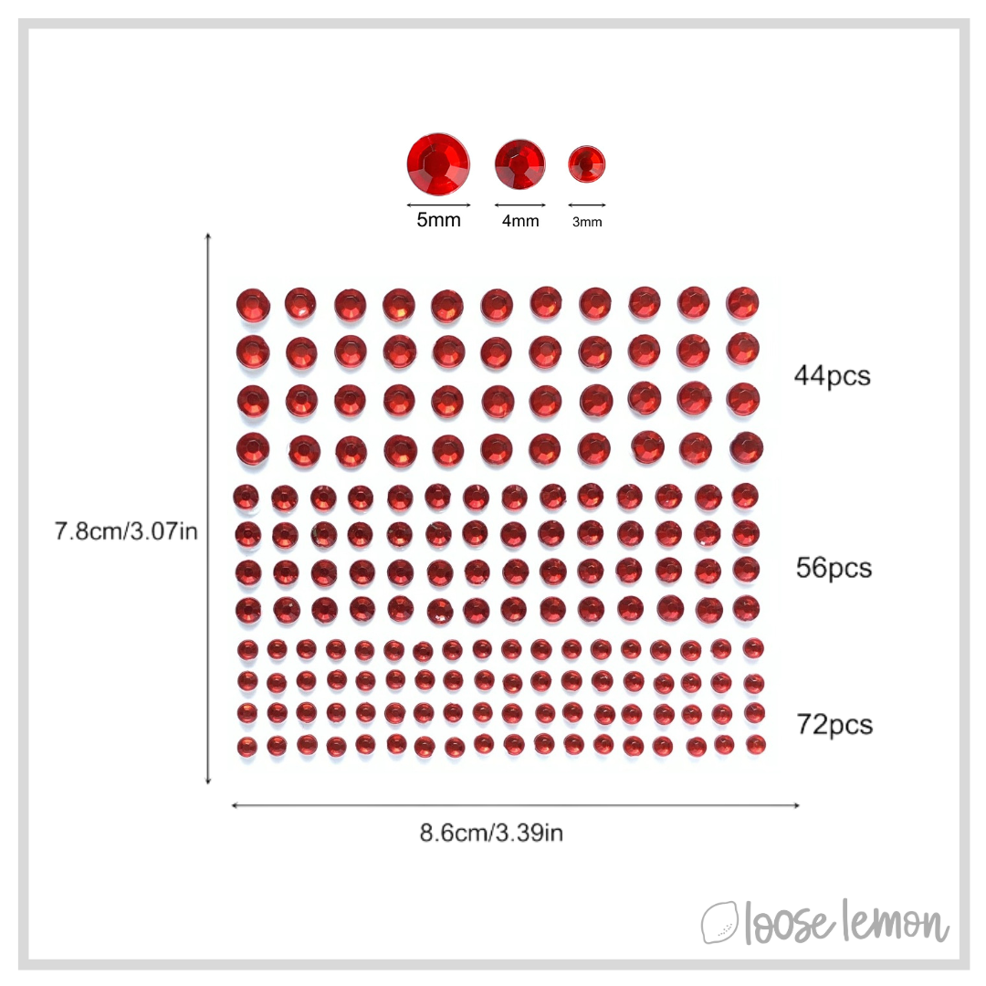 Adhesive Gems x 172 | Tangerine (14)