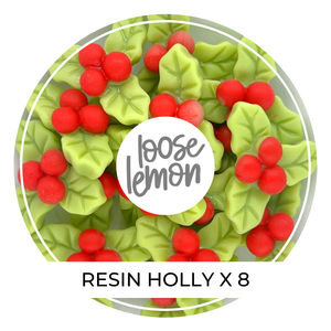Resin | Holly Leaves x 8