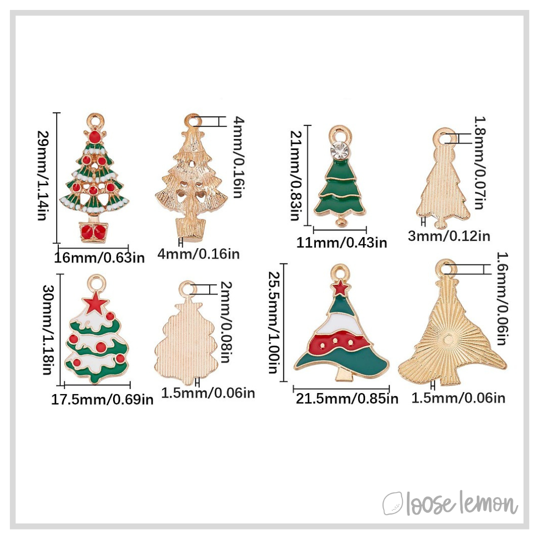 Christmas Enamel Charms x 13 | (SET G)