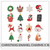 Christmas Enamel Charms x 16 | (SET H)