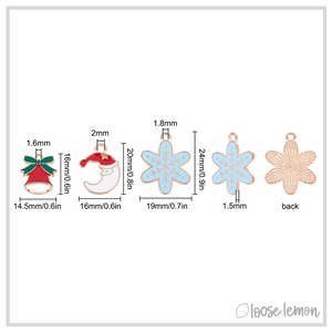 Christmas Enamel Charms x 20 | (SET I)