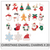 Christmas Enamel Charms x 20 | (SET I)