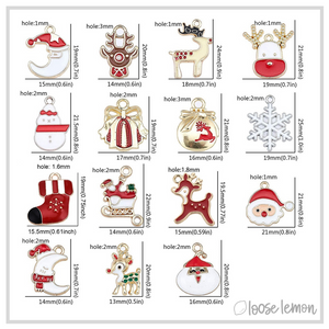 Christmas Enamel Charms x 15 | (SET J)