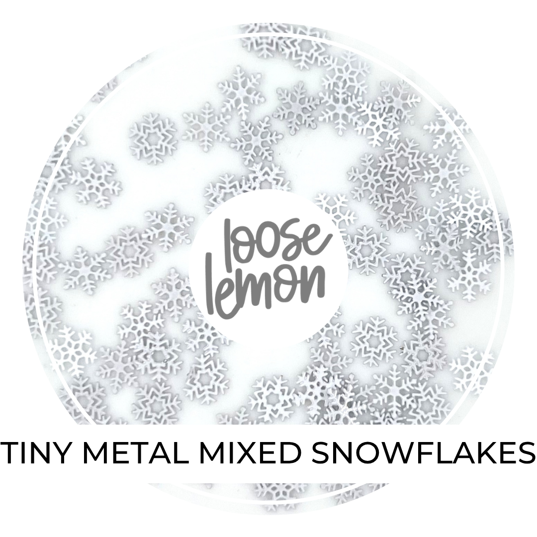 Tiny Metal Mixed Snowflakes
