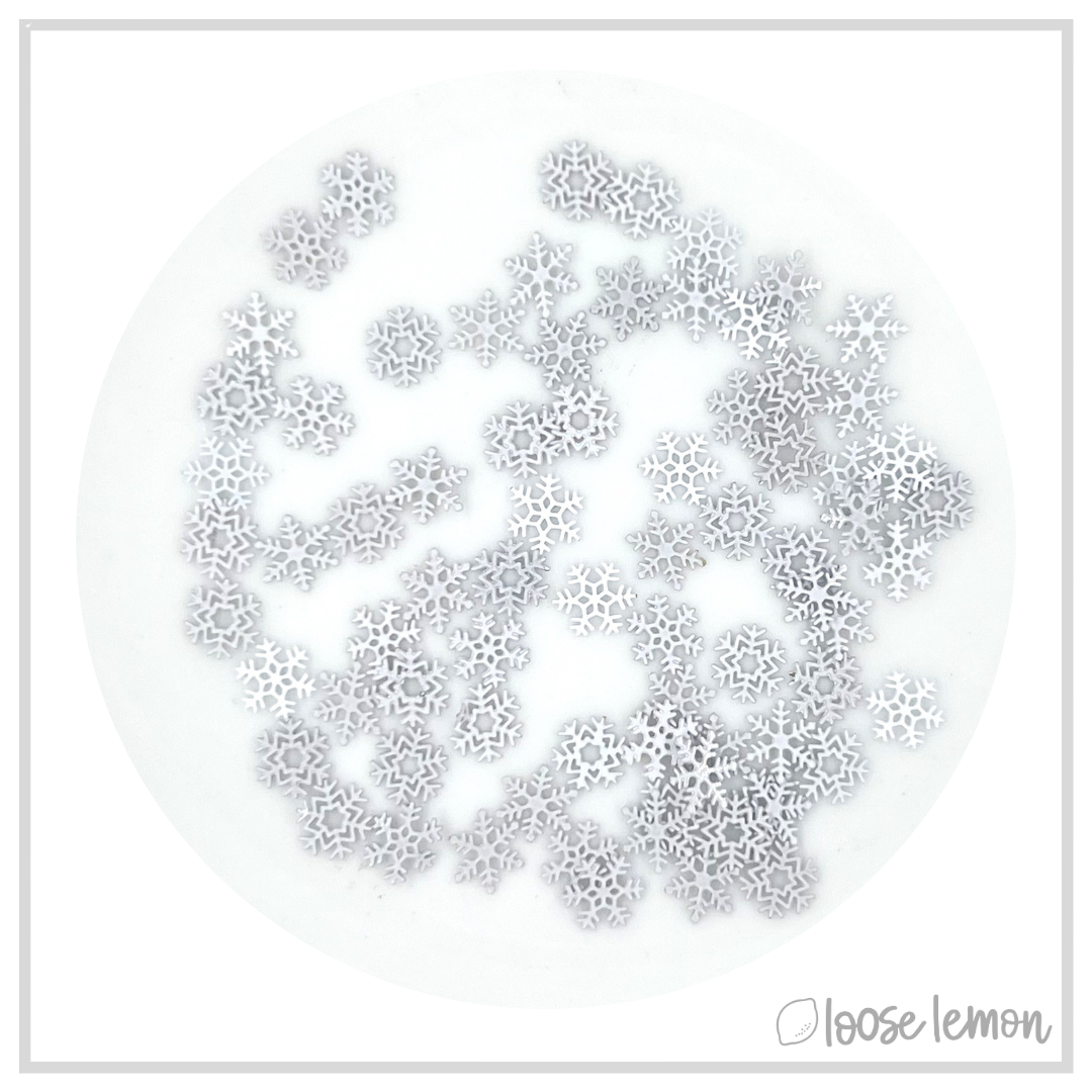 Tiny Metal Mixed Snowflakes