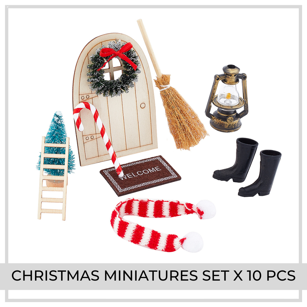 CHRISTMAS MINIATURE SET X 10 PCS