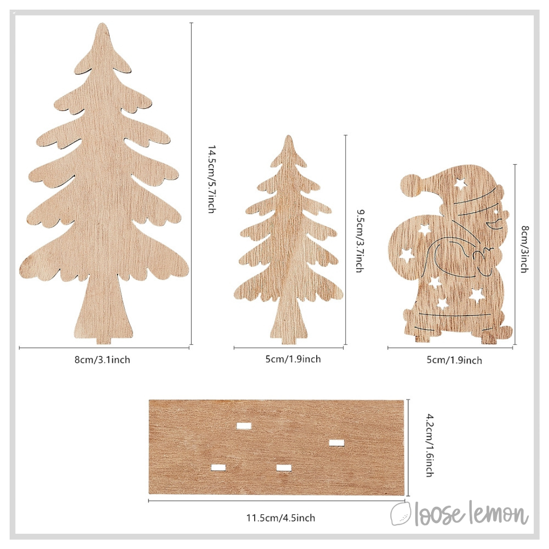 Christmas Wood Scene (Santa)