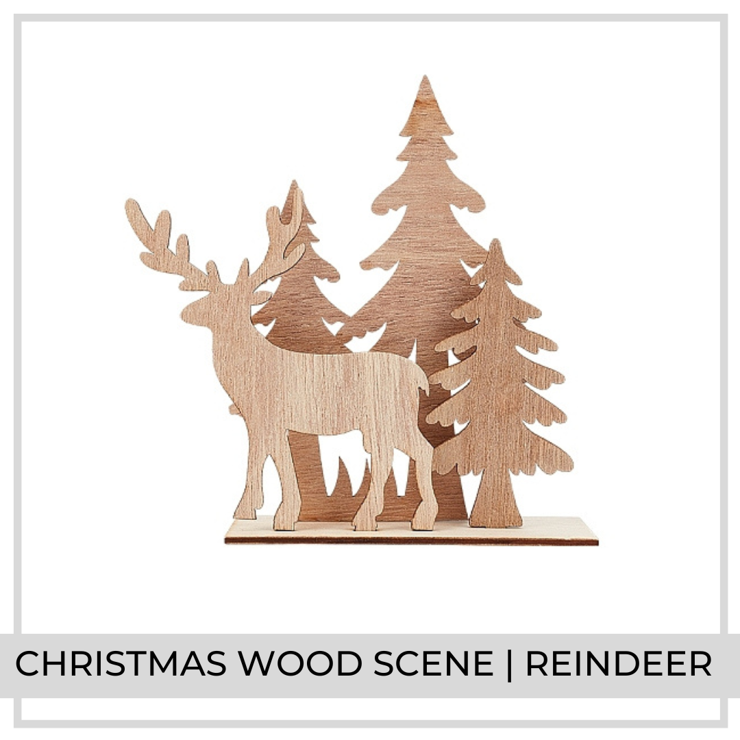 Christmas Wood Scene (Reindeer)