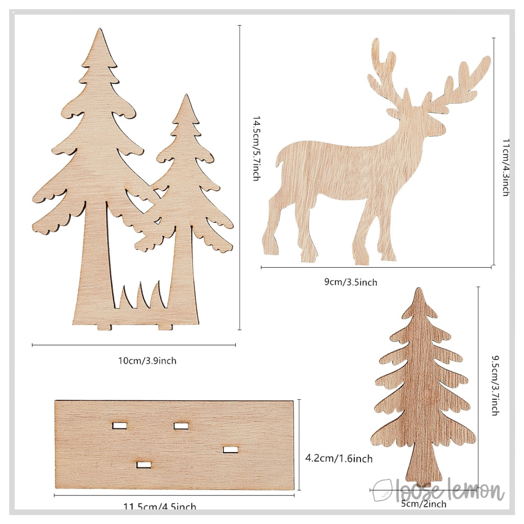 Christmas Wood Scene (Reindeer)