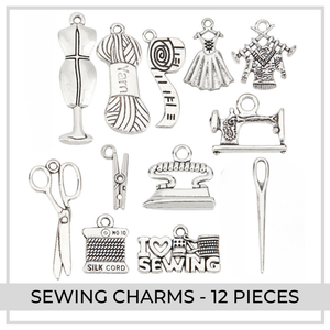 Silver Sewing Charms x 12