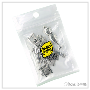 Silver Sewing Charms x 12