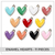 Enamel Heart Charms x 11