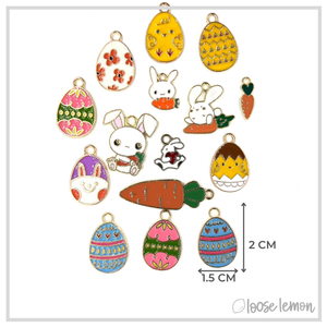 Easter Enamel Charms x 14