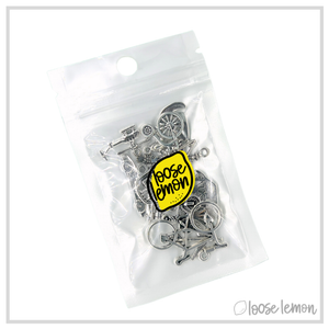 Silver Transport Charms x 12