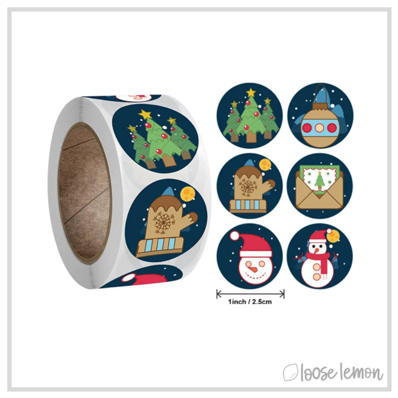 100 Letter to Santa Christmas 1" Stickers/Seals